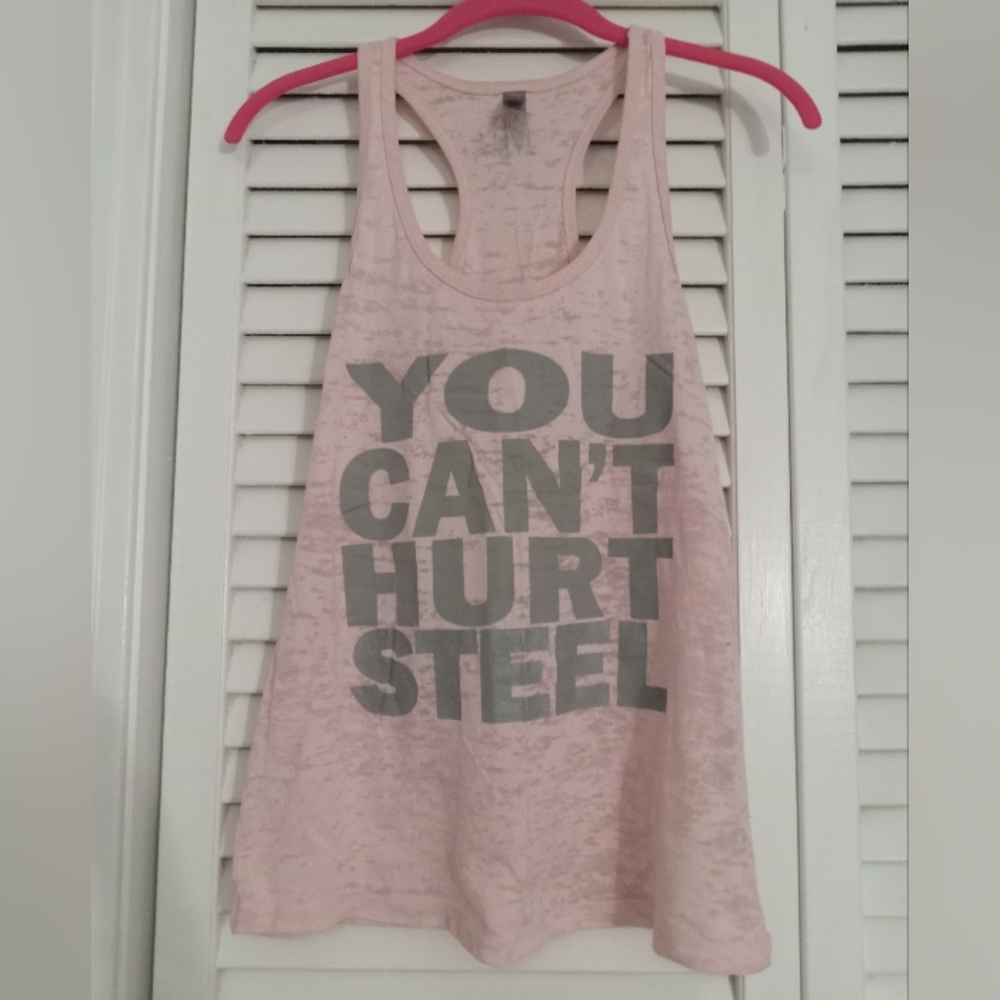 Workout racerback tank size L light pink